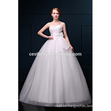 Vestidos de novia de organza elegante más nuevo del diseño del neckline del amor
